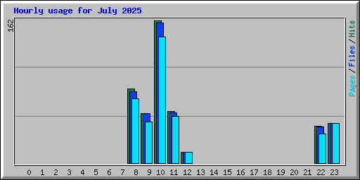 Hourly usage for July 2025